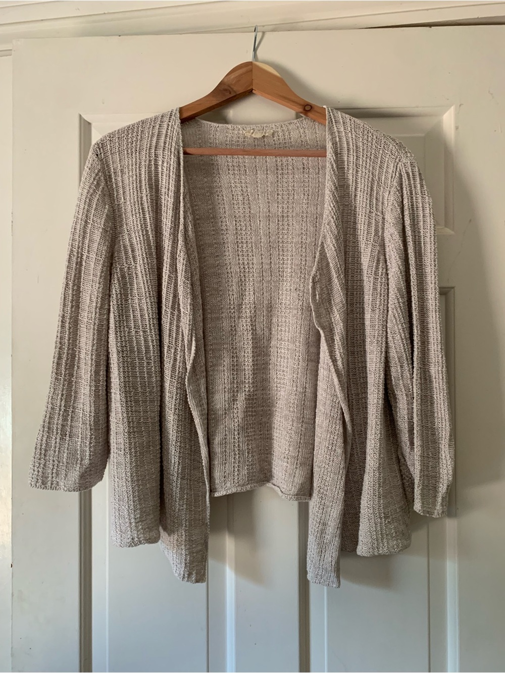 Eileen Fisher Waterfall Cardigan in Light Gray
